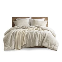 SnugglySolace King/ King Comforter Of 3 Pieces, 100% Cotton With Geometric Pattern, Pillow Filling Pcs Oversized Filling, - , Machine Washable