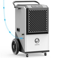 ANDTE 260 Pint Commercial Dehumidifier with Pump and Drain Hose – High-Capacity Moisture Control for Basement, Warehouse, Museum & Agriculture, Water Damage