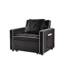 Ebern Designs 35.4"W Folding Sofa Bed Chair With Adjustable Back