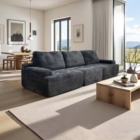 Mercer41 Grey three-seater living room vacuum compression sofa