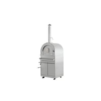 Thor Kitchen Modular Freestanding Wood-Fired Pizza Oven in Silver