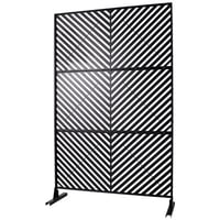 4CASA INTERNATIONAL Outdoor & Indoor Privacy Screen Metal Privacy Screen 76" H×48" W, Freestanding Decorative Privacy Screen for Deck Balcony Patio, Privacy Fence Panels