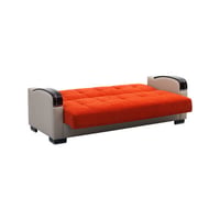 Orren Ellis Norridge Mobi Max 87 in. Fabric Upholstered 3-Seater Twin 3-in-1 Sleeper Sofa Bed with Storage