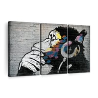 Trinx Monkey Wearing Headphones On Canvas 2 Pieces Set