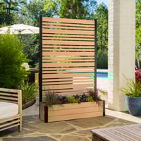 6ft H x 3.8ft W x 1ft L (1 Screen w/Planter) Freestanding Enclo Florence Patio Privacy Screen With Planter Box, Privacy Planters for Patio, Privacy Wa