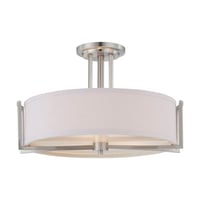 Greyleigh™ Addyson Mallet 3 - Light 18.38" Shaded Drum Semi Flush Mount