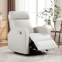 Latitude Run® Jemel Vegan Leather Rocking Manual Armchair with Swivel