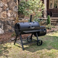 Oklahoma Joe's 1060 sq. in. Longhorn Reverse Flow Offset Smoker, Black