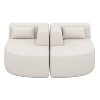 Latitude Run® Modular Sectional Sofa, 144" Modern Upholstered Sectional Couch With Double Chaise Lounge And Five Back Pillows