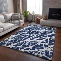 Wade Logan® Premium Machine Washable Cerrito AMF501 Navy Rug