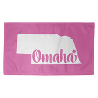 East Urban Home Omaha Nebraska Pink Area Rug