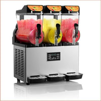 babevy Commercial Slushy Machine 15lx3, Tainless Steel Smoothie Frozen Drink Maker With Self-cleaning Mode, 1200w Electric Large Slushie Machine For Home Par