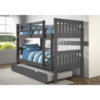 Dubbo Solid Wood Standard Bunk Bed with Trundle by Harriet Bee
