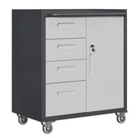 Hokku Designs Sturdy Metal Tool Storage Cabinet With Wheels - Tool Storage Cabinet  Garage, Office, And Home Organizer Solutions