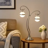 Orren Ellis Bradlec 30'' Nickel Table Lamp