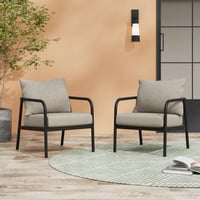 George Oliver Caspian Round Tube Club Chair With Olefin Cushions