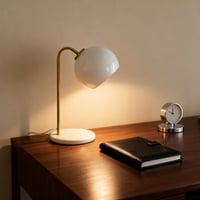 Ivy Bronx Led Table Lamp With Frosted Glass Globe, Smart Compatible Arc Floor Lamp For Living Room, Bedroom & Office, Energy Efficient Modern Standing Light