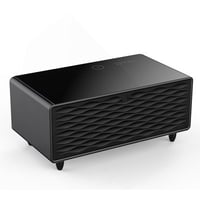 Orren Ellis Modern Smart Coffee Table With Built-In Fridge, Bluetooth Speaker, Wireless Charging, And Touch Control For Ultimate Convenience