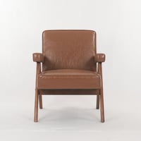 George Oliver Comfortable Armchair With Wooden Legs And Cushions - Ideal For Resting Watching Tv In Living Room, Bedroom, Study, , Brown