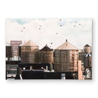 Begin Edition International Inc. Water Towers Outdoor Area Rug | Contemporary Cities Home Decor
