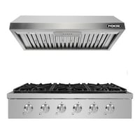 NXR Professional Ranges 2 Piece Kitchen Package with Gas Cooktop & Range Hood