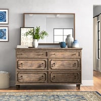 Ophelia & Co. Ilay 64" W 6-Drawer Solid and Manufactured Wood Dresser