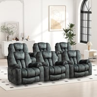 Red Barrel Studio® 40.9"Wide Modern Recliner with Heated & Massage & Cup Holders & USB Port and Pocket Storage