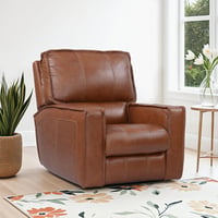 Wade Logan® Arzi 41" W Genuine Leather Power Recliner