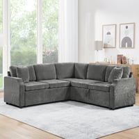 Latitude Run® Sectional Sofa Bed L-Shaped Sectional 81.9" Upholstered L-Shaped Sofa With A Sofa Sleeper And A Hidden Storage Compartment For Living Room
