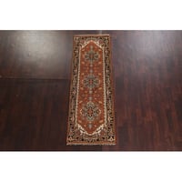 Rug Source Outlet Orange Wool Heriz Serapi Oriental Runner Rug 3X8