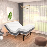 Renanim Sf Adjustable Bed With 14" Hybrid Mattress Included Massage, Usb, Underbed Light, Wireless Remote & App Control