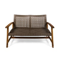 Banior And With Metal Seat Details Natural Accented Wood Base