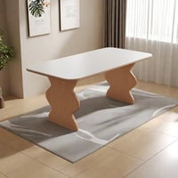 Beicang Home Log Cream Style Solid Wood Dining Table