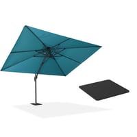 Arlmont & Co. Reneka 9' x 12' Rectangular Cantilever Umbrella with Steel Plate Base