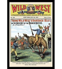 Buyenlarge 'Wild West Weekly Young Wild Wests Bareback Beat' Framed Vintage Advertisement
