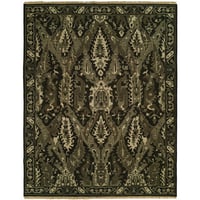 Bungalow Rose Southwestern Handwoven Wool Black Area Rug