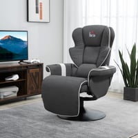 CHENGGUHENGXIN Manual Recliner, Swivel Lounge Armchair With Footrest And Two Cup Holders For Living Room