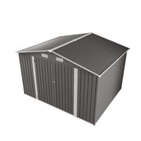 Wondrous Iconic 10 X 8 FT Outdoor Storage Shed, Large Metal Storage Shed, Lockable Door And Air Vent, Clear Window Garden Tool Shed For Bicycles, Tools, Lawnmowers, B