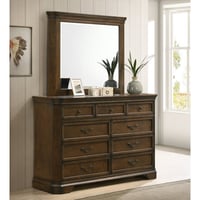 Charlton Home® Ailany 9 Drawer 59.5'' W with Mirror