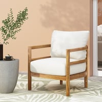 Millwood Pines Outdoor Acacia Wood Patio Club Chair