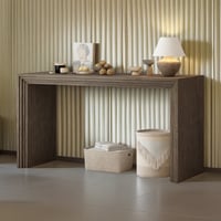 Latitude Run® Modern Style Console Table Made Of Paulownia Solid Wood Veneer,Suitable For Foyer, Living Room, Or Entryway