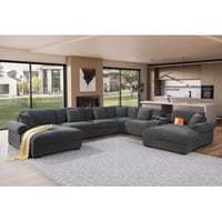 Lark Manor™ Errett Upholstered Performance Fabric 11-piece Corner Sectional