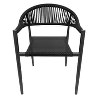 Corrigan Studio® Rattan Indoor/Outdoor Stacking Patio Dining Armchair Restaurant Chairs