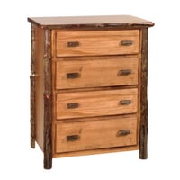 Fireside Lodge Hickory 39'' W 4 - Drawer Dresser