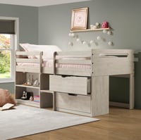 Ashley Donco Kids Twin Low Loft Bed, Rustic Gray
