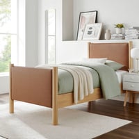 Ashley Modway Maven Solid Twin Platform Bed, Tan/Oak