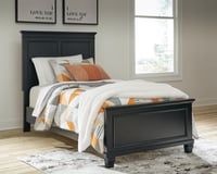 Ashley Lanolee Twin Panel Bed, Black