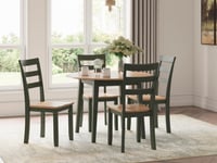 Ashley Gesthaven Dining Table and 4 Chairs, Natural/Green