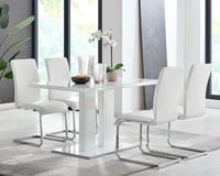Ashley Armen Living Amanda Dining and 4 Chairs, White
