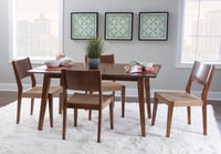 Ashley Linon Farren Dining Table and 4 Chairs, Brown